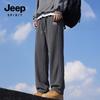 JEEP SPIRIT Повседневные вязаные брюки с плиссировкой и широкими штанинами для мужчин