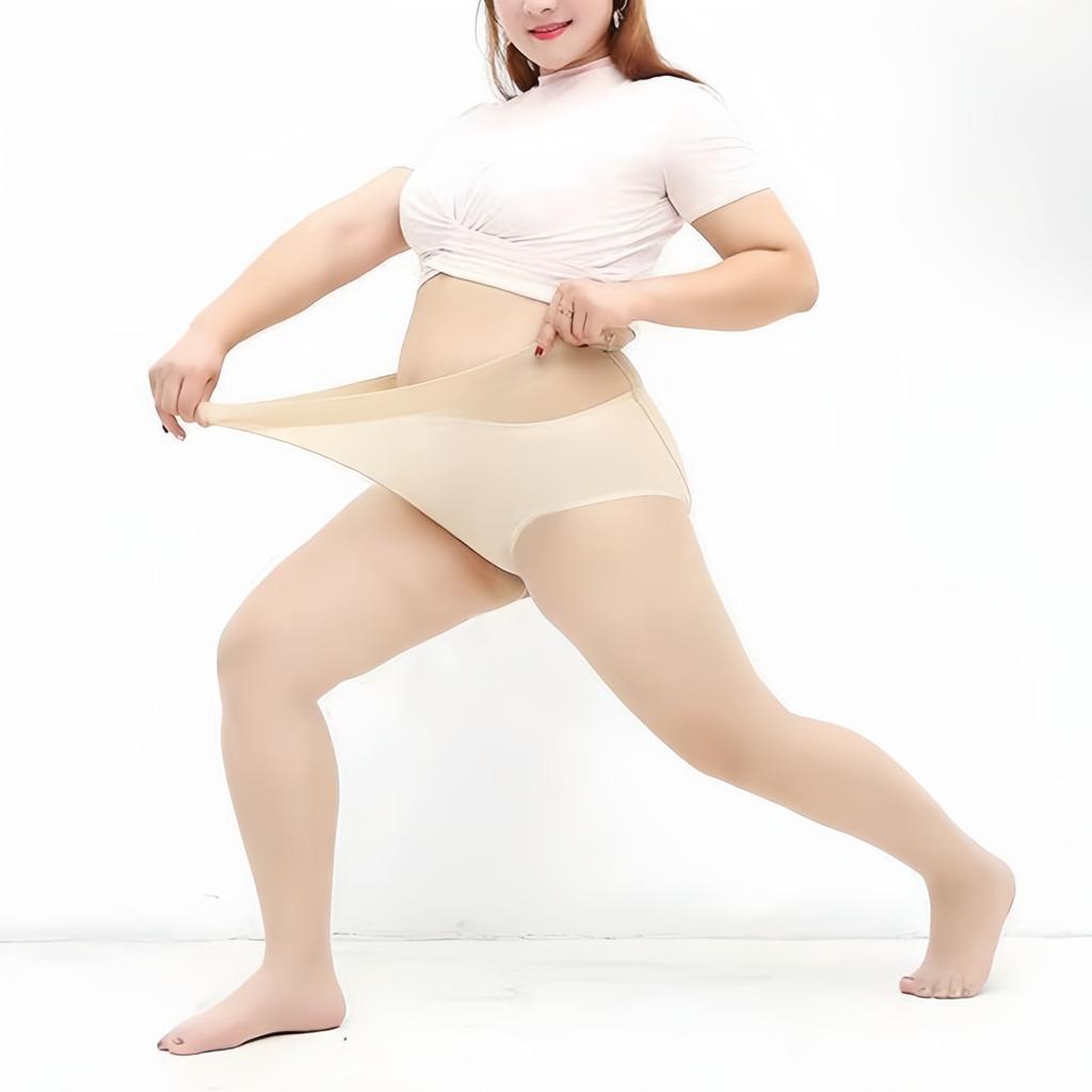 15D ультратонкие женские колготки большого размера с открытым шаговым швом, нижнее белье с высокой талией, колготки большого размера 100 кг для офисной вечеринки