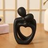 Yousheng Couple Sculpture Minimalist Resin Hugging Lovers Statue Desktop Abstract Couple Statue for Home Decor Anniversary Valentine's Day Gift