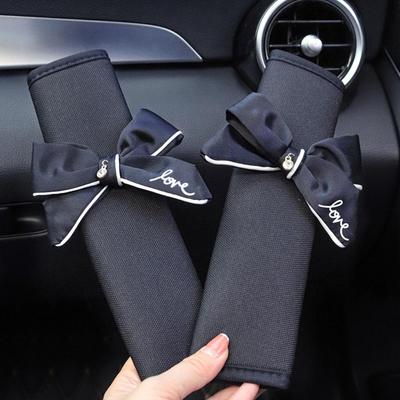 Универсальный чехол для ремня безопасности автомобиля Bowknot Pearl Flower Ice Silk, наплечник для автомобиля, стильные ремни безопасности, защитный автомобильный аксессуар