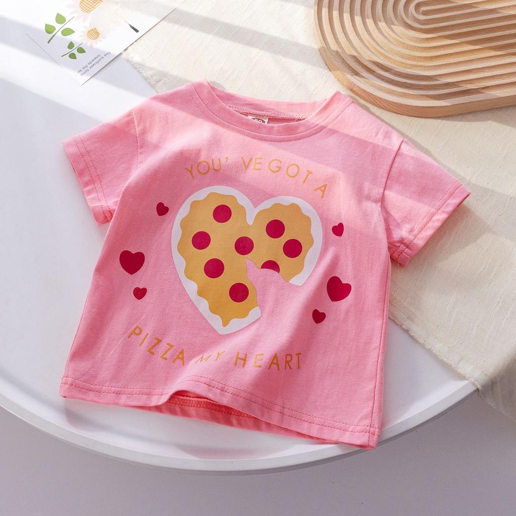 Детская одежда Футболка с короткими рукавами для девочек с принтом «Любовь» для девочек, летняя футболка с круглым вырезом в стиле вестерн