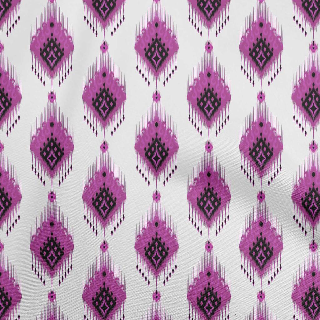 oneOone Cotton Poplin Gray Fabric Ikat Sewing Material Print Fabric By The Yard 42 Inch
