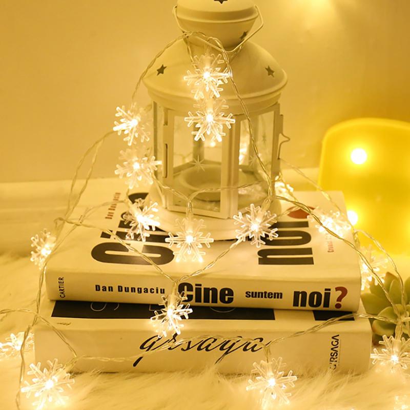 Рождественские украшения Снежинка Гирлянда Рождественская гирлянда Праздничный светодиодный свет