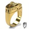Personalized Mechanical Style Gold Ring, Suitable for Steampunk Festival, Christmas, Unique and Cool, Holiday Trend Accessories