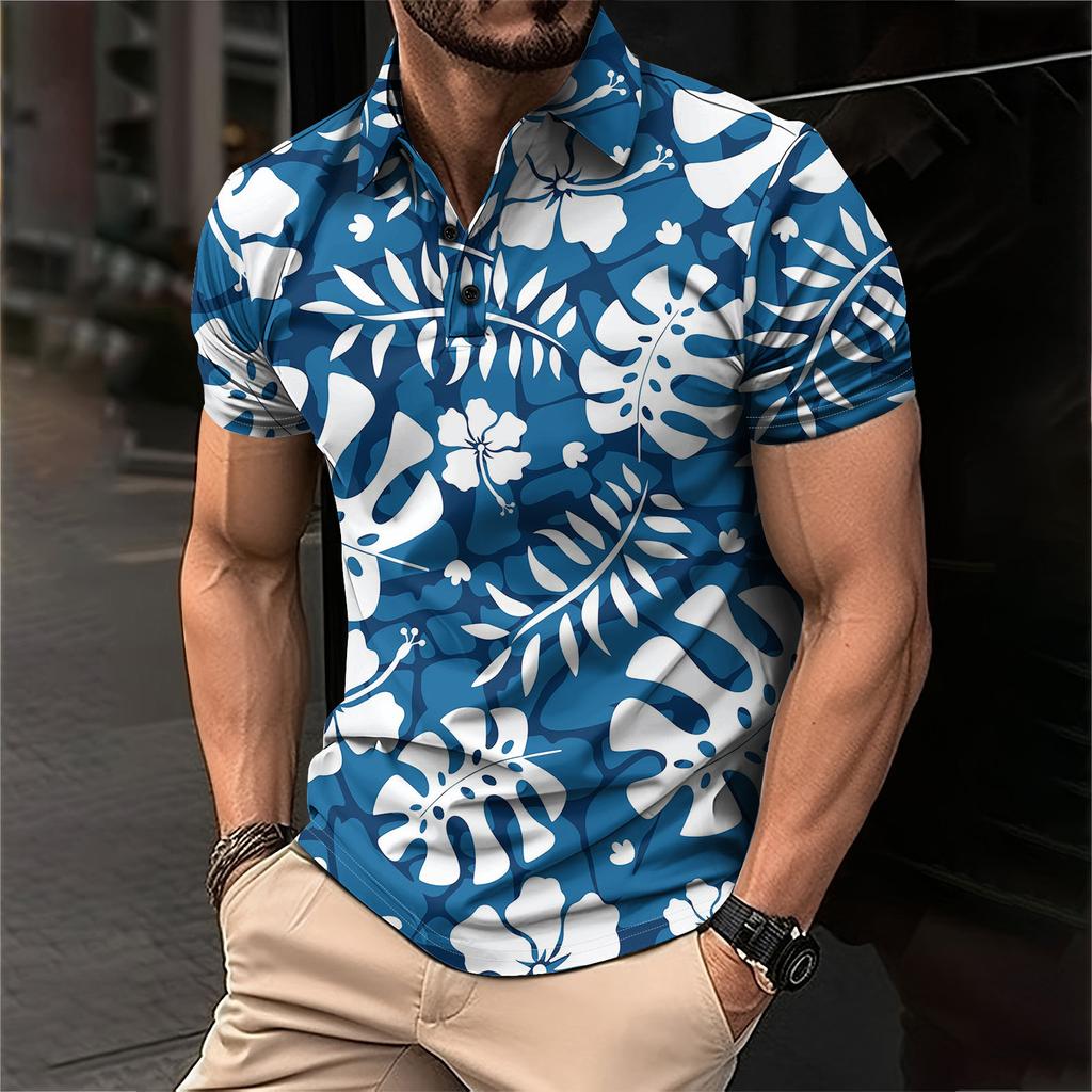 Men's Summer Leisure Culture Breathable Short Sleeved Shirt Top