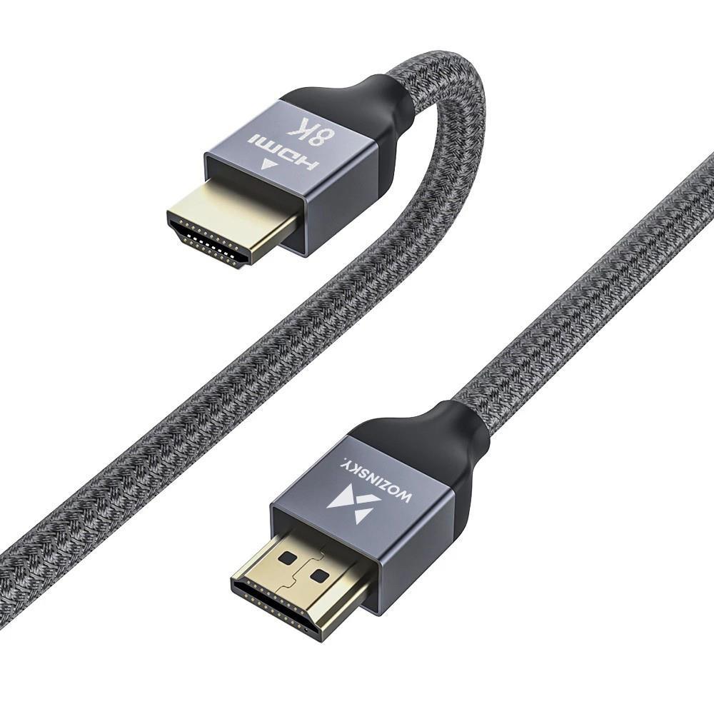 Wozinsky HDMI 2.1 Cable 8K@60Hz/4K@120Hz/2K@144Hz, 48Gbps, 2m, Silver (WHDMI-20 Model)