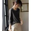 Women's Long-Sleeved Western-Style Casual Loose Round Neck Trendy T-Shirt