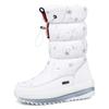 Женские зимние ботинки с узором «снежные хлопья» Теплые зимние ботинки с толстой подошвой и боковой цепочкой