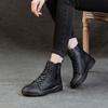 Women's Fall and Winter Soft Padded Thick Bottom Short Boots Front Lace-up Round Head Boots