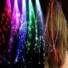 Led Light Braided Luminescent Fiber Optic Hairpins Decorate Halloween Party Bar