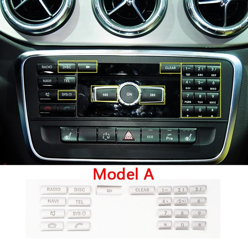 Внутренние аксессуары для Mercedes Benz GLA X156 CLA C117 AB Class W176 W246, мультимедийные компакт-диски, кнопки, украшения,