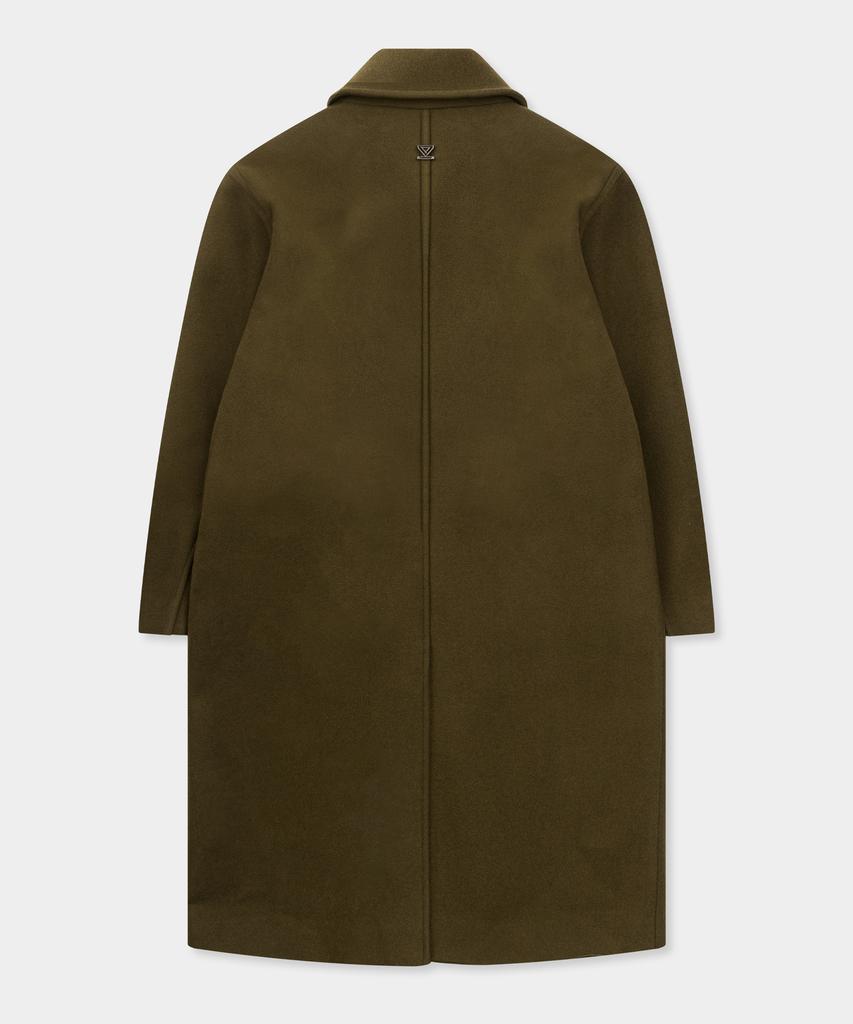 Zensai High-Neck Long Coat Khaki