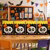 Holiday Photo Props Halloween Candy Bag, Cute Pumpkin Ghost Tote for Kids, Spooky Stiff Material Pouches Cartoon Pattern Treat Bag Party, Trick