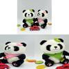 Plush Panda Toy With Green Scarf Soft Stuffed Animal For Kids And Teens