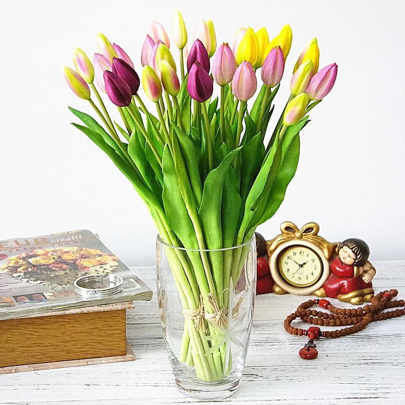 7 шт./букет искусственных цветов на День матери, мягкие силиконовые искусственные тюльпаны, цветы для свадьбы, дома, в помещении, на улице, искусственные свадебные цветы для рук