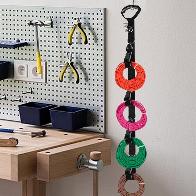 Держатель электрического шнура Упаковка из 2 штук Обмотки для удлинителей Сверхпрочные стяжки для электрических кабелей Регулируемые кабельные каналы Садовый шланг