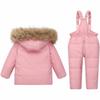Зимний пуховый комплект куртка и брюки для малышей мальчиков и девочек – 90% пух белой утки, ветрозащитная теплая верхняя одежда, 1–6 лет