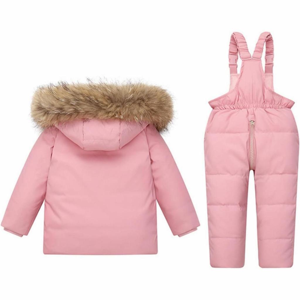Зимний пуховый комплект куртка и брюки для малышей мальчиков и девочек – 90% пух белой утки, ветрозащитная теплая верхняя одежда, 1–6 лет