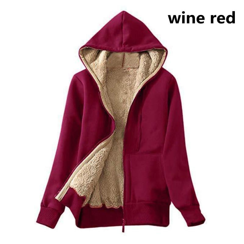 Женская плюшевая куртка на молнии с капюшоном и длинными рукавами, свитер, пальто, топы больших размеров