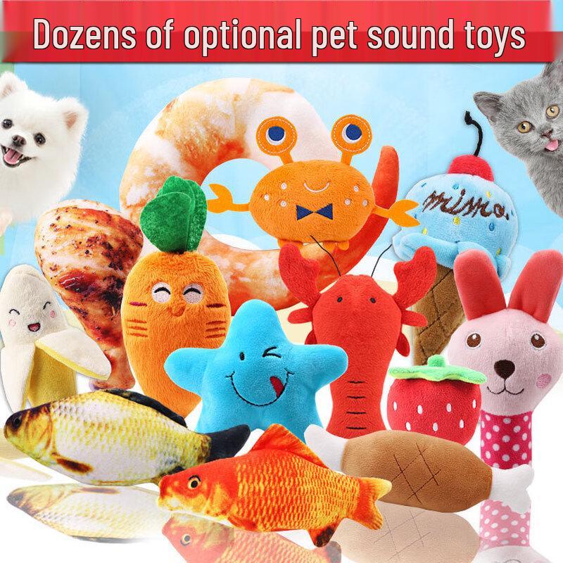 Durable Cartoon Animal Sound Plush Toy