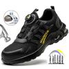Men's Work Safety Shoes with Air Cushion Labor Protection Shoes Anti-smash Anti Puncture Boots