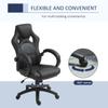 Office Chair Faux Leather Swivel Computer Desk Chair for Home Office with Wheels Armrests Black