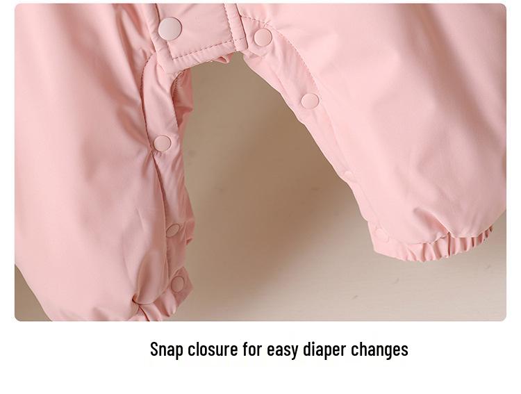 Утепленный зимний флисовый комбинезон-ветровка для младенцев и малышей