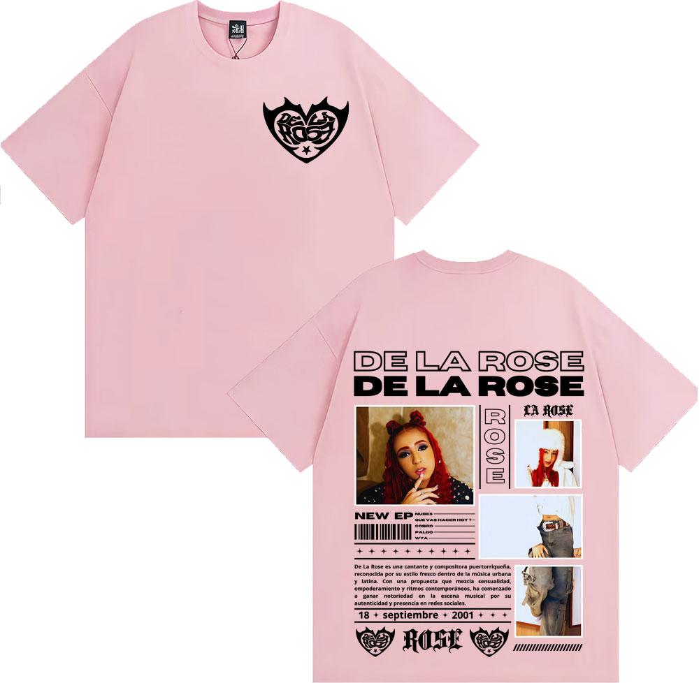 Singer Dela Rose Album Tour 2025 Cover T-shirts Men Women Clothing Oversized Retro Hip Hop T Shirt Casual Short Sleeve Tee Shirt
