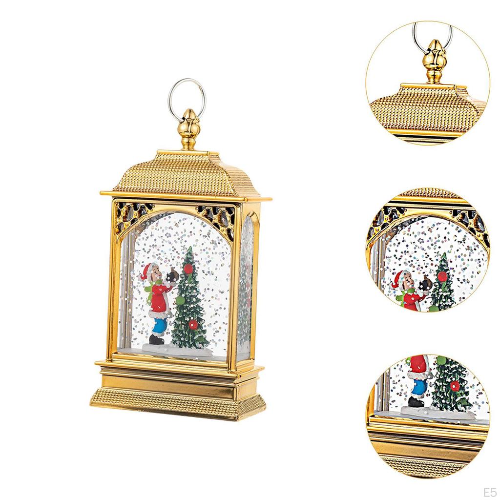 Christmas Snow Globe Decoration Craft Glittering Lighted Lantern Night Light