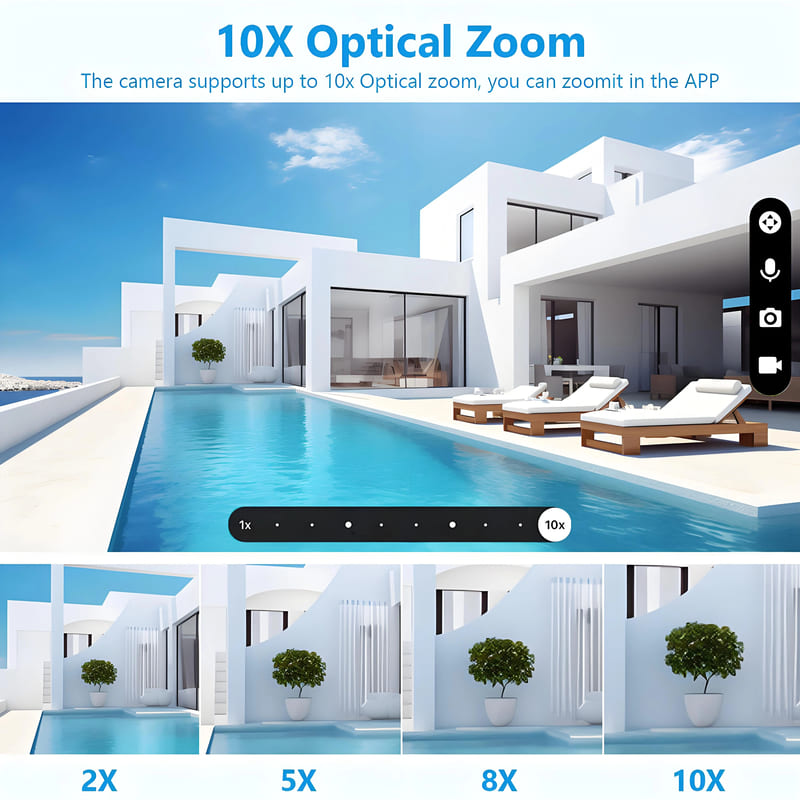 LS VISION 6K 4G Sim Solar Camera 10x Zoom IP CCTV 12MP Dual Lens PTZ Surveillance PIR Human Detection Outdoor Security Protection Camera