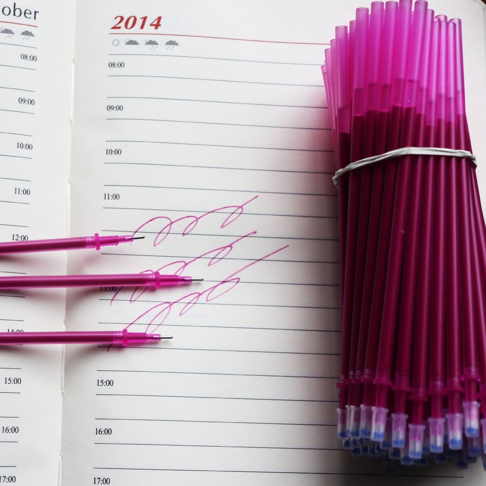 10 шт./набор Пишущий инструмент Стержень для гелевой ручки 0,5 мм Цветные чернила Стержень для гелевой ручки Принадлежности для рисования