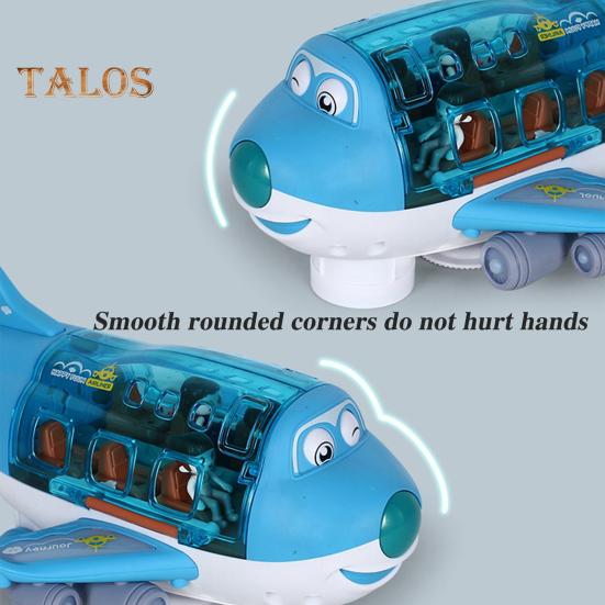 Электрический игрушечный самолет с музыкальным светом, вращение на 360 градусов, интеллектуальный обход препятствий, детский трюковой самолет, игрушка для малышей, мальчиков и девочек, подарок