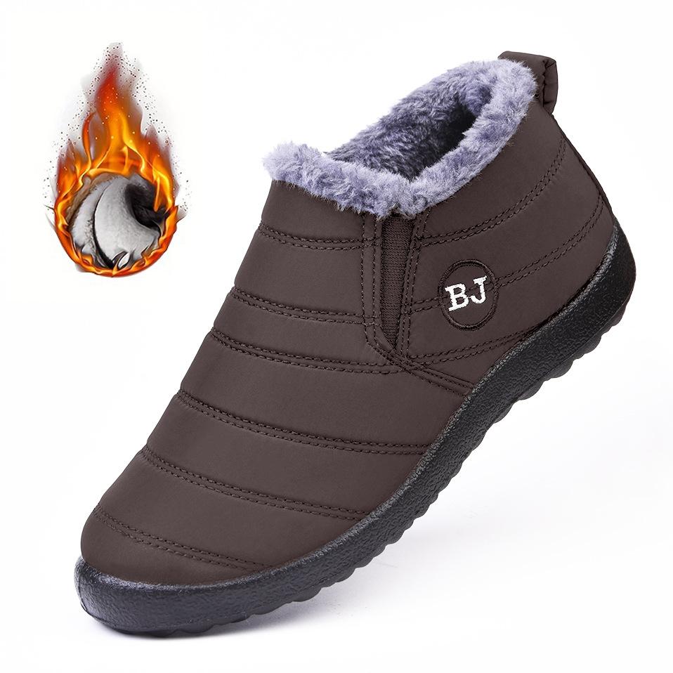Warm Winter Boots WaterResistant Easy SlipOn Cushioned Sole Fuzzy Minimal Heel Rounded Toe Cozy Lining Insulated Comfy Ideal for Chilly Climates
