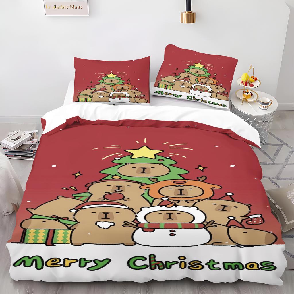 Пододеяльник Капибара Наволочка Комплект постельного белья Каваий Взрослый Мальчик Девочка Украшение Спальни Детский Односпальный Двуспальный Большой Размер