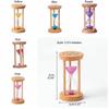 Stable Connection Wooden Hourglass Wooden Round Hourglass Timers Durable   Kids Gift