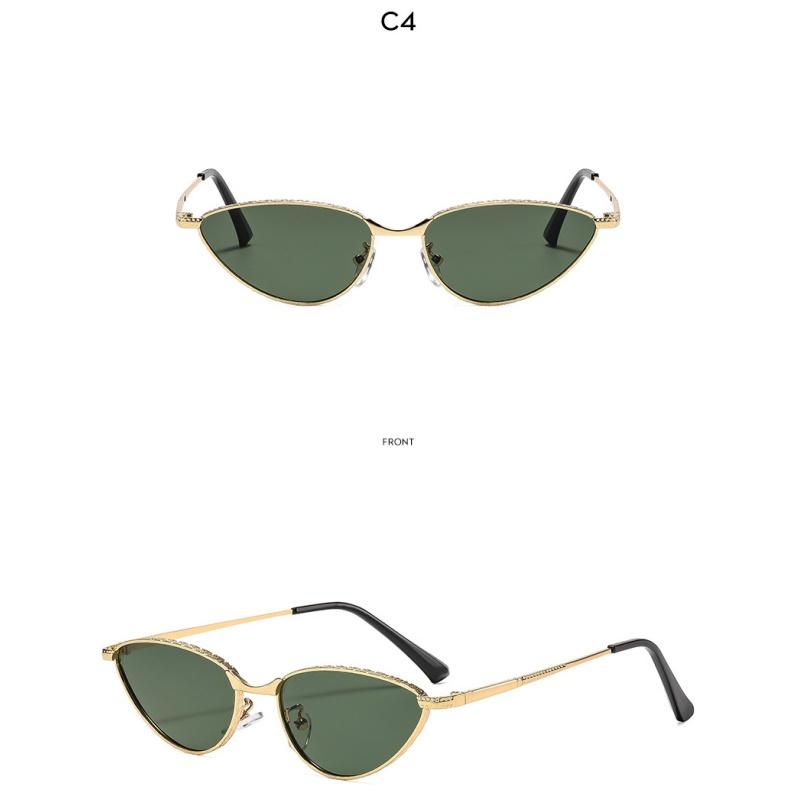 Women's sunglasses men's and women's retro metal cat eye sunglasses