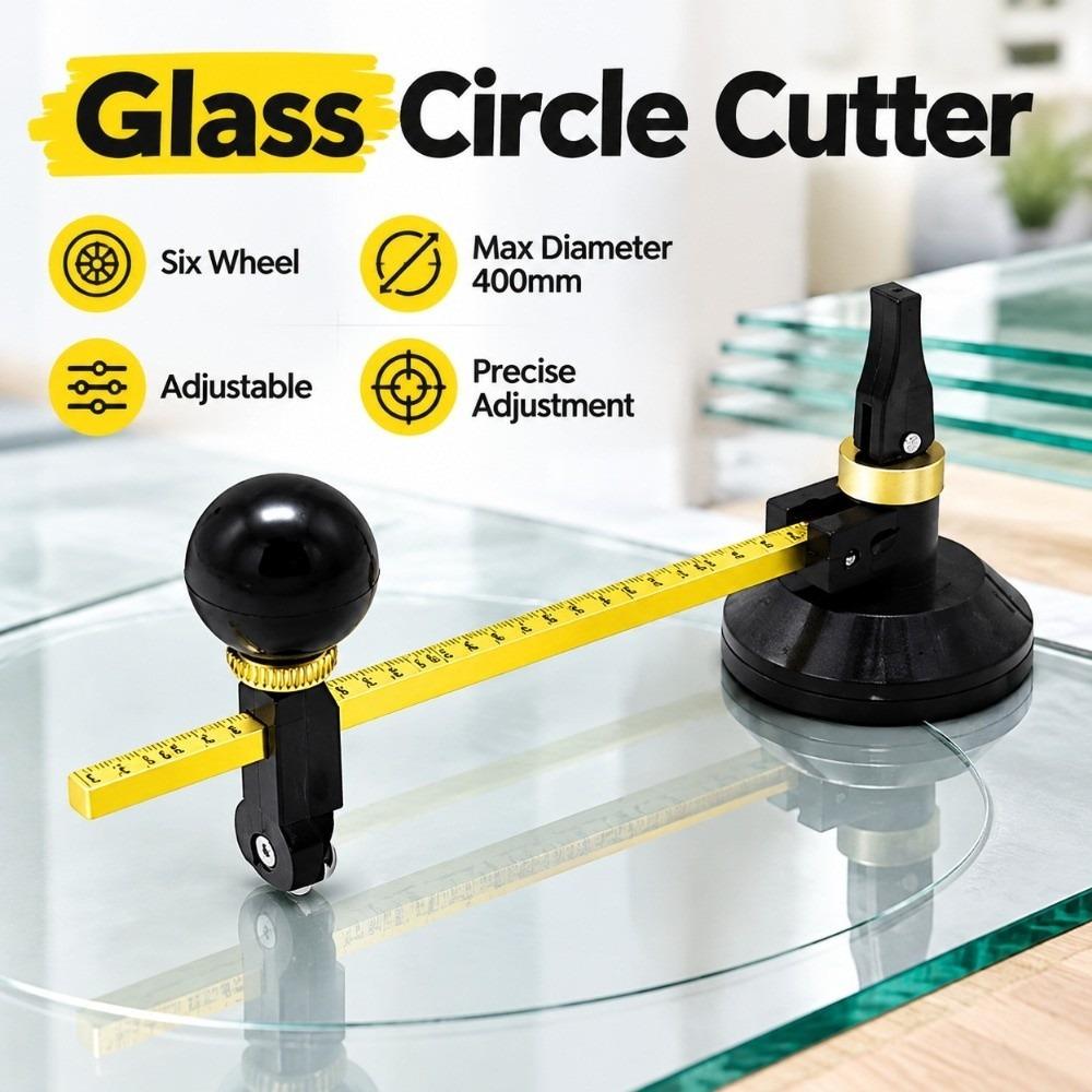 20/40/80/100cm Glass Circle Cutter Six Wheel Circular Glass Cutter Suction Cup Cutter Professional