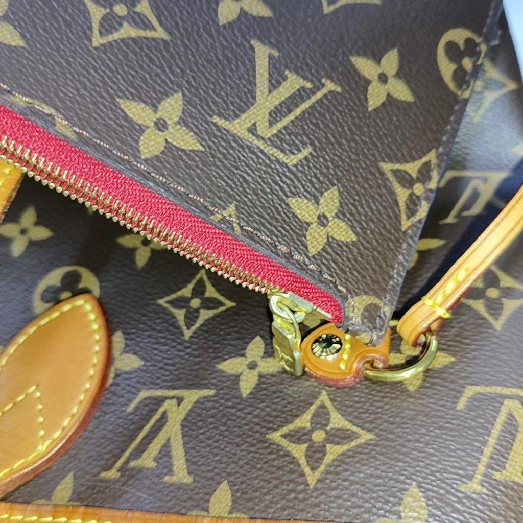 [Б/У] Сумка-тоут Neverfull Mm Monogram из канвы с покрытием и кожаной отделкой - Удовлетворительное состояние #1J2U9N6