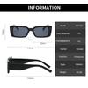 Hip Frame Sunglasses Fashion Rectangle Hop Vintage Designer Black Shades Small Frame Glasses Luxury For Men Women Uv400