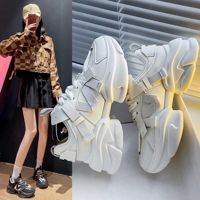 Женские кроссовки на платформе с дышащей сеткой, массивная повседневная обувь для папы, спортивная вулканизированная обувь, женские красочные женские кроссовки