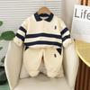 2Pcs/Set Children's Baby Set Clothing Fashion Child Sweater + Pants Boys Girls Casual Striped Sweaters Spring Autumn Outerwear Suit