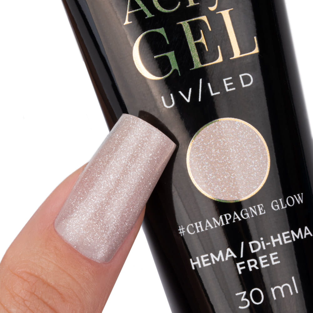 Акригель Polygel Гель Строительный Для Наращивания Acrylgel Molly Nails Без Hema/Di-Hema Champagne Glow 30 мл