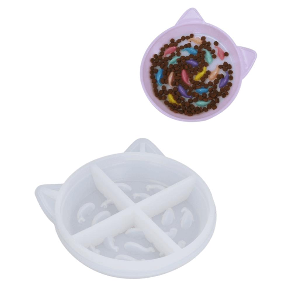 1pcs Pattern Design Silicone Resin Mold Silicone Material Slow Feeder Bowl Mold Slow Feeding