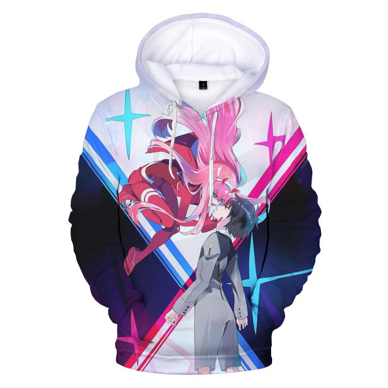 Осенние толстовки унисекс с 3D кофтами «Дорогая в FranXX», толстовка с капюшоном в стиле аниме для мужчин и женщин, повседневная одежда, модные толстовки с длинными рукавами
