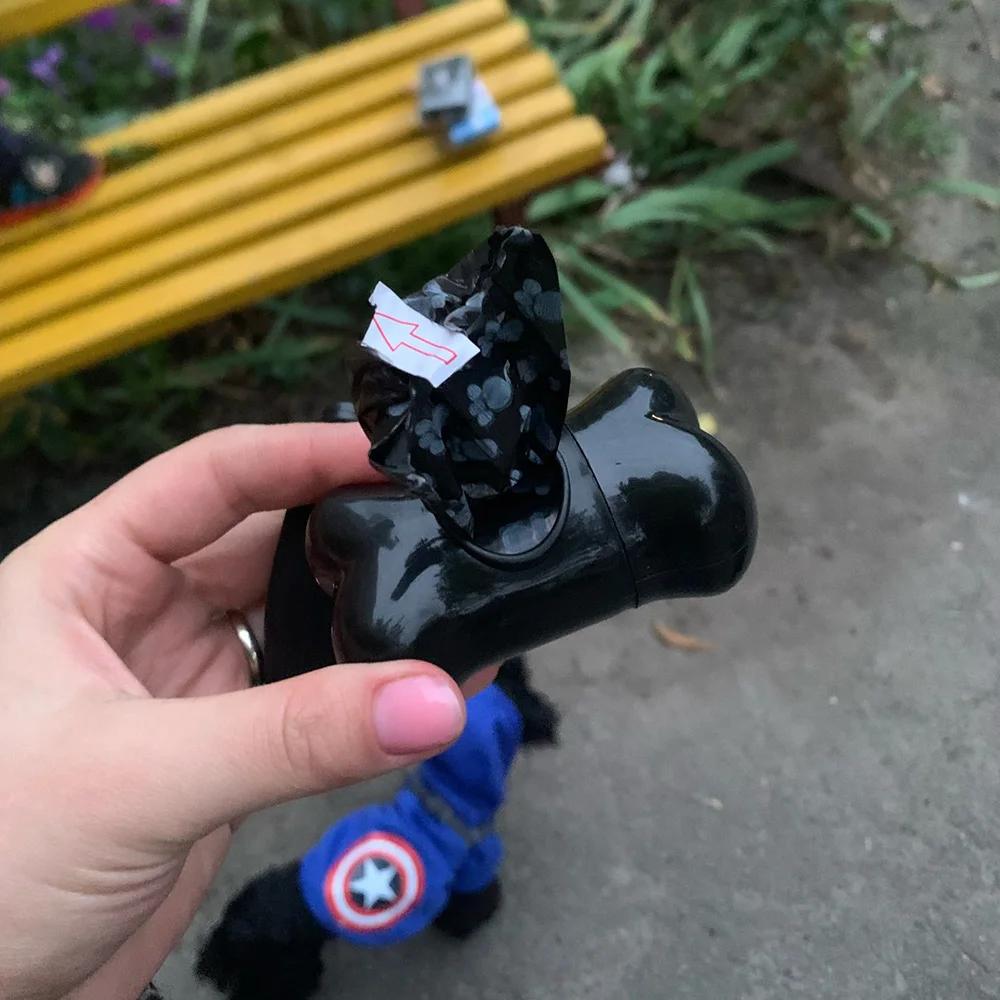 1Pcs Bone Shaped Poop Bag Dispenser Pet Dog Waste Bag Holder Plastic Garbage Bags Dispenser Carrier Case Disposal Bags Dispenser