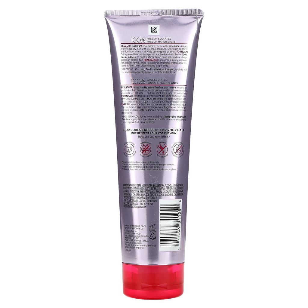 L'Oréal, Ever Pure, Увлажняющий кондиционер с розмарином, 250 мл (8,5 жидких унций)