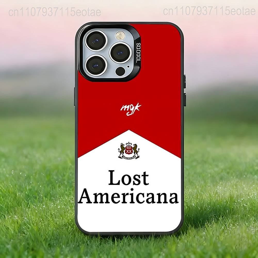 Чехол для телефона Singer MGK LOST A-AMERICANA для iPhone 17,16,15,14,13,12,11,Pro,Max,Plus,E,Air,Mini Черный ТПУ IMD Чехол