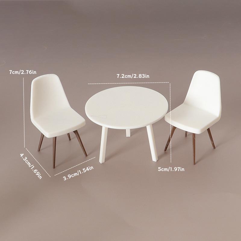 1/12 Кукольный домик Симуляция Набор стол и стулья Кукольный домик Гостиная Мебель Декоративные аксессуары Реквизит для микросцены