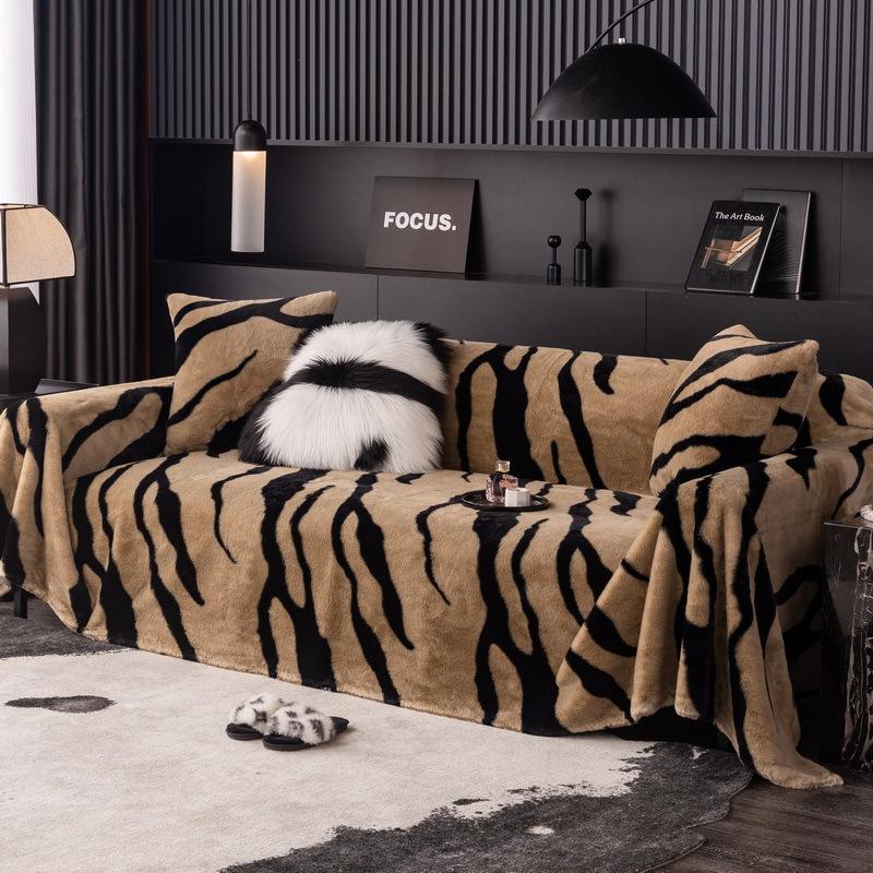 Bunny Cashmere Sofa Cover Towel Thick Non-Slip Sofa Cover Light Luxury High-Grade Autumn and Winter