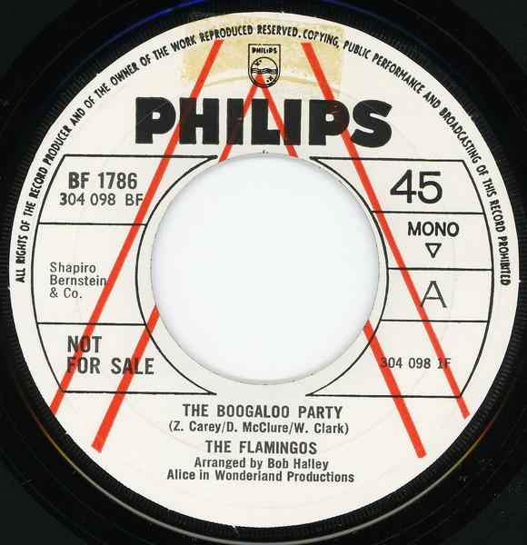 7-дюймовая пластинка FLAMINGOS The Boogaloo Party The Nearness O BF1786PROMO Philips UK SoulFunk Б/у